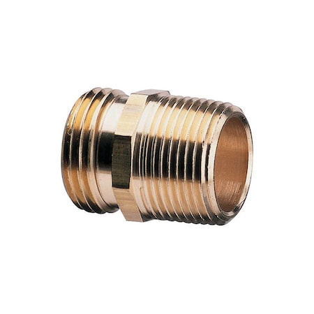 Gilmour Gilmour 3/4 in. Brass Threaded Double Male Hose Connector 855714-1001